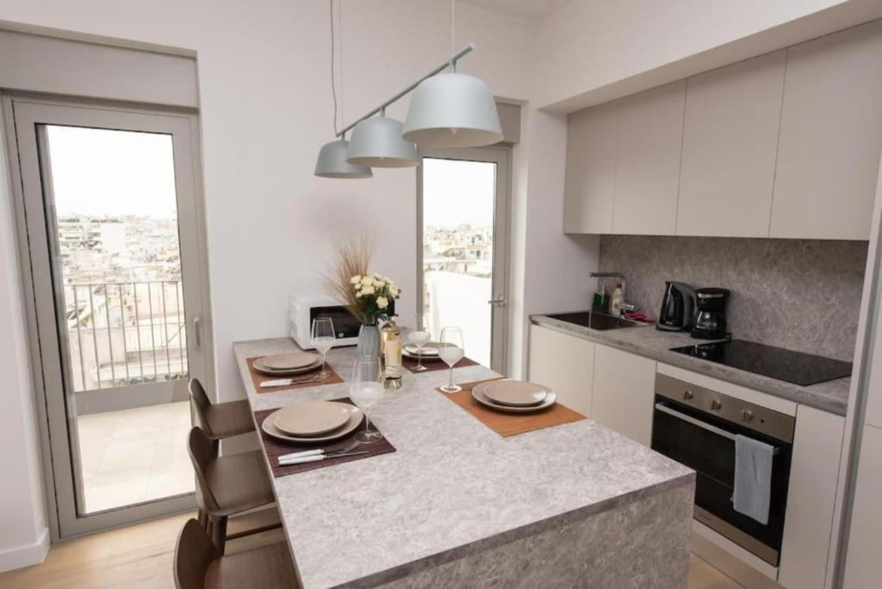 Brand-New Flat With A City View Athen Exterior foto