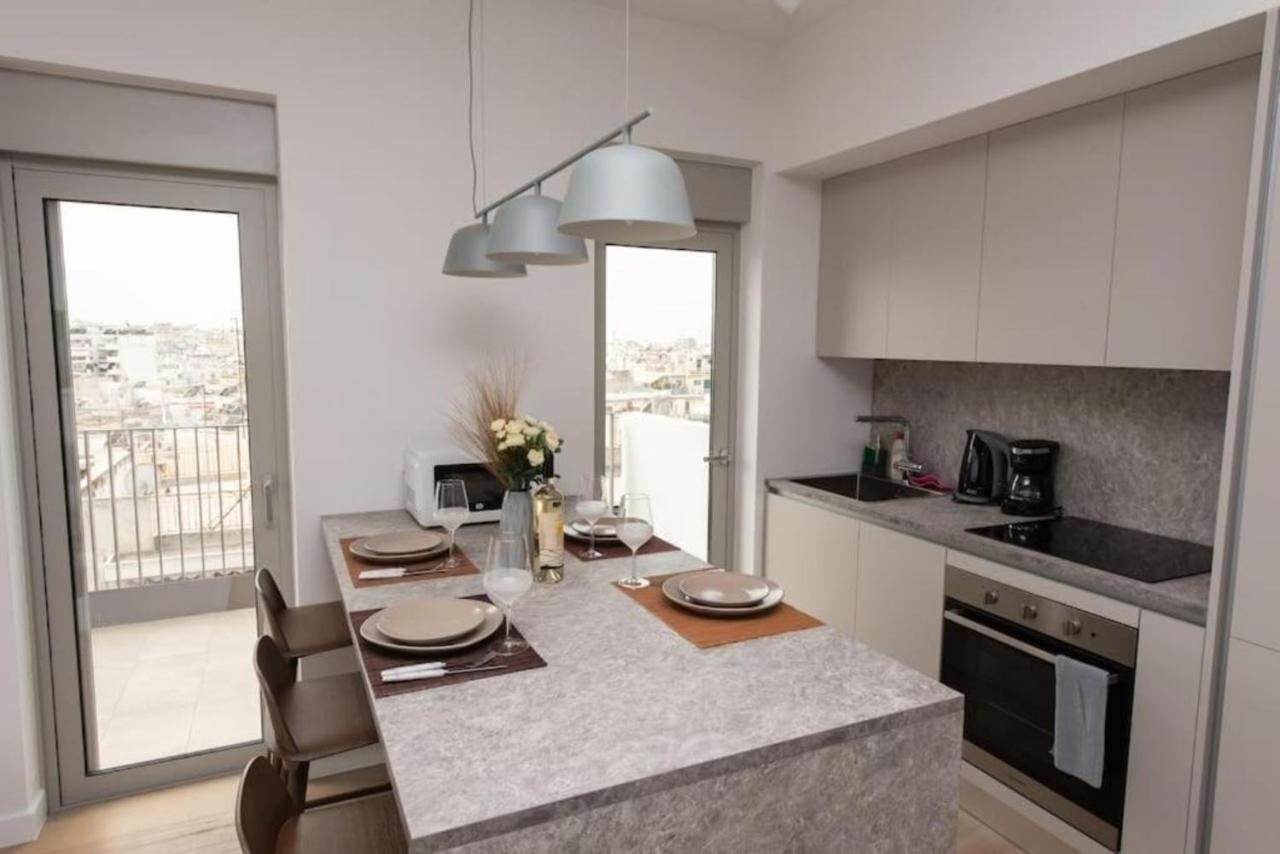 Brand-New Flat With A City View Athen Exterior foto