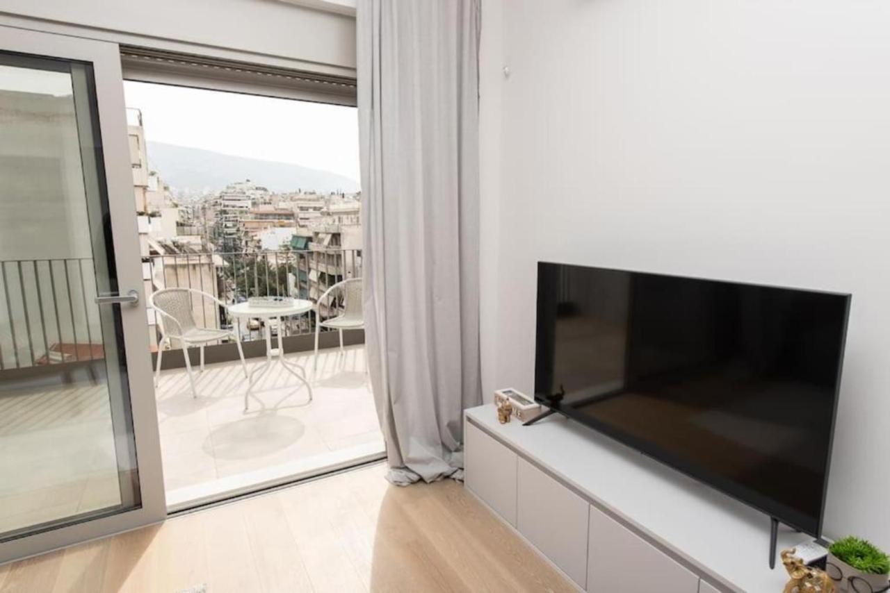 Brand-New Flat With A City View Athen Exterior foto